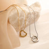 Wholesale Jewelry Retro Simple Style Commute Heart Shape 304 Stainless Steel Hollow Out