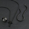 Wholesale Jewelry Retro Simple Style Cross 304 Stainless Steel Gold Plated Jewelry Set