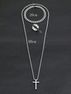 Wholesale Jewelry Retro Simple Style Cross 304 Stainless Steel Gold Plated Jewelry Set