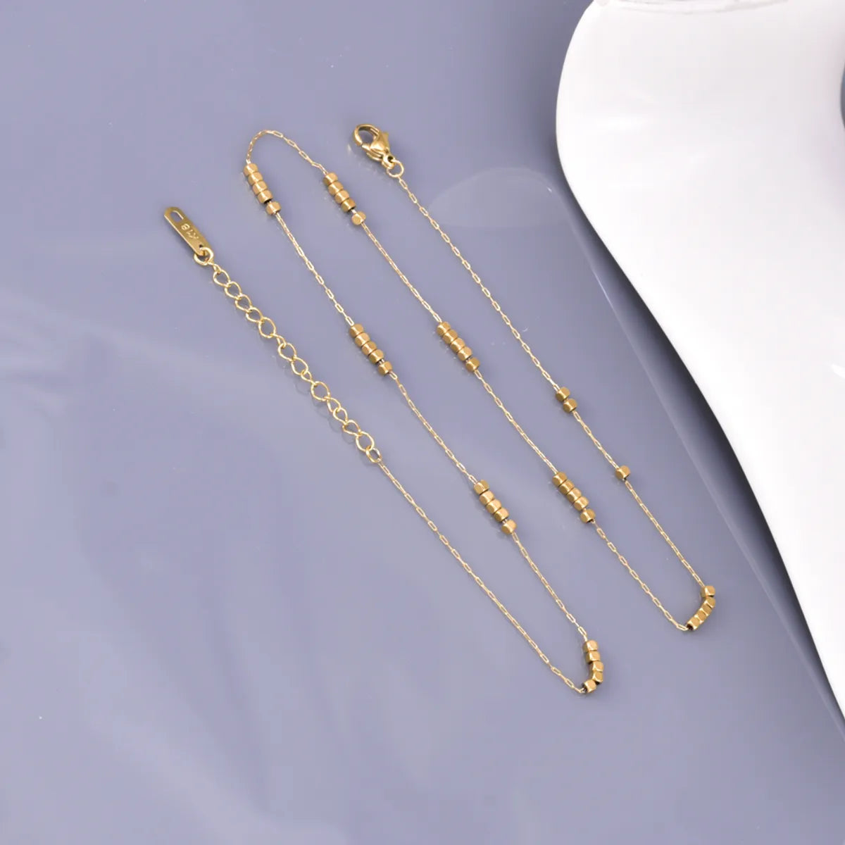 Wholesale Jewelry Retro Simple Style Solid Color 304 Stainless Steel Titanium Steel 18K Gold Plated Plating Necklace