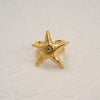 Wholesale Jewelry Retro Simple Style Starfish Titanium Steel 18K Gold Plated Earrings Necklace