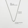 Wholesale Jewelry Retro Solid Color Titanium Steel Zircon 18K Gold Plated Plating Inlay Pendant Necklace