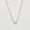 Wholesale Jewelry Retro Solid Color Titanium Steel Zircon 18K Gold Plated Plating Inlay Pendant Necklace