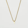 Wholesale Jewelry Retro Solid Color Titanium Steel Zircon 18K Gold Plated Plating Inlay Pendant Necklace