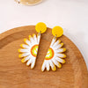 Wholesale Jewelry Retro Stripe Arylic Plating Drop Earrings