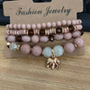 Wholesale Jewelry Retro Style Alloy Elephant Pendant Crystal Bracelet Electroplated