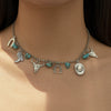 Wholesale Jewelry Retro Style Alloy Geometric Cow Head Clavicle Necklace For Women With Electroplating Treatment