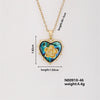 Wholesale Jewelry Retro Style Copper Inlaid Zircon Heart Pendant Ochain Necklace For Female