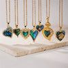 Wholesale Jewelry Retro Style Copper Inlaid Zircon Heart Pendant Ochain Necklace For Female