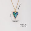 Wholesale Jewelry Retro Style Copper Inlaid Zircon Heart Pendant Ochain Necklace For Female