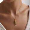 Wholesale Jewelry Retro Style Fish Koi Copper Zirconia Electroplating Pendant Necklace For Women