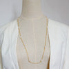 Wholesale Jewelry Retro Style Freshwater Pearl Titanium Steel Cross Chain Necklace For Women