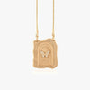 Wholesale Jewelry Retro Style Geometric Copper Goldplated Tarot Card Opening And Closing Butterfly Rebirth Door Pendant Necklace