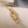 Wholesale Jewelry Retro Style Geometric Copper Real Gold Plated Lobster Pendant Necklace For Women