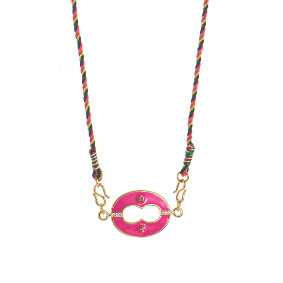 Wholesale Jewelry Retro Style Geometric Love Heart Lip Titanium Steel Pendant Gold Plated Ochain Clavicle Chain