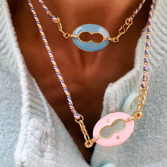 Wholesale Jewelry Retro Style Geometric Love Heart Lip Titanium Steel Pendant Gold Plated Ochain Clavicle Chain