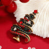Wholesale Jewelry Retro Style Geometric Rhinestone Christmas Brooch