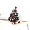 Wholesale Jewelry Retro Style Geometric Rhinestone Christmas Brooch