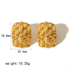 Wholesale Jewelry Retro Style Geometric Stainless Steel Electroplated Earrings For Women