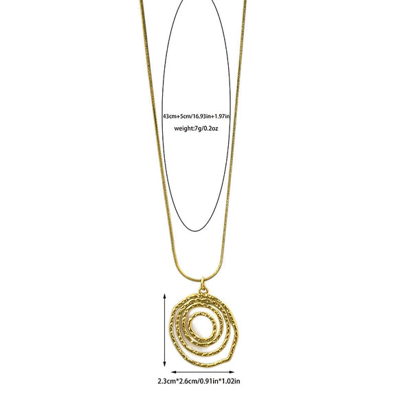 Wholesale Jewelry Retro Style Geometric Stainless Steel Electroplated Pendant Necklace