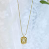 Wholesale Jewelry Retro Style Geometric Stainless Steel Electroplated Pendant Necklace