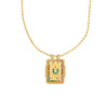 Wholesale Jewelry Retro Style Geometric Stainless Steel 18K Gold Plated Necklace