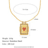 Wholesale Jewelry Retro Style Geometric Stainless Steel 18K Gold Plated Necklace