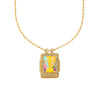 Wholesale Jewelry Retro Style Geometric Stainless Steel 18K Gold Plated Necklace