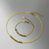 Wholesale Jewelry Retro Style Geometric Titanium Steel Chain Clavicle Necklace With Electroplating