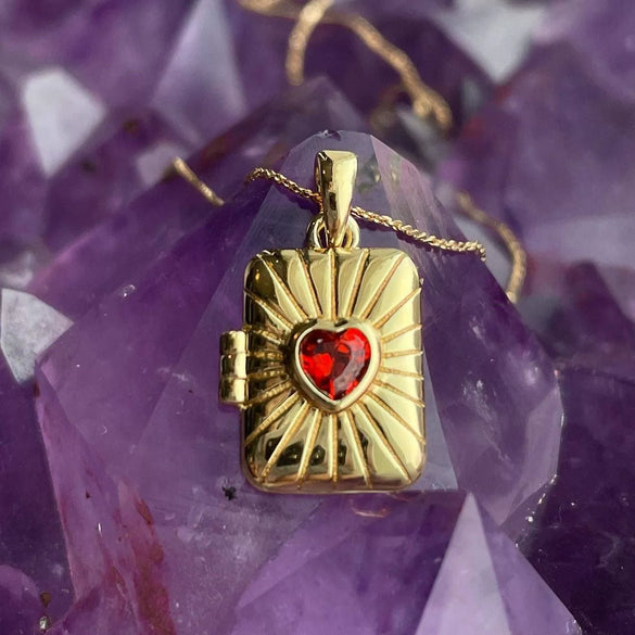 Wholesale Jewelry Retro Style Heart Shape Copper Electroplated Pendant Necklace For Women