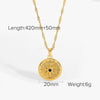 Wholesale Jewelry Retro Style Heart Titanium Steel Stainless Steel Geometric Electroplated Necklace For Women