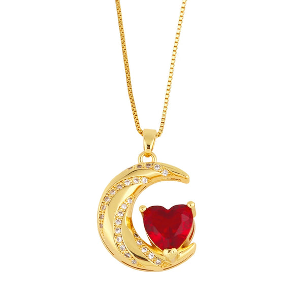 Wholesale Jewelry Retro Style Heartshaped Copper Pendant Necklace With Electroplating For Women