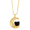 Wholesale Jewelry Retro Style Heartshaped Copper Pendant Necklace With Electroplating For Women