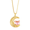 Wholesale Jewelry Retro Style Heartshaped Copper Pendant Necklace With Electroplating For Women