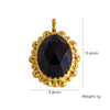 Wholesale Jewelry Retro Style Oval Natural Stone Inlaid Stainless Steel Electroplated Earrings Pendant