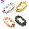 Wholesale Jewelry Retro Style Peanut Copper Electroplated Buckle Jewelry Accessories Connector