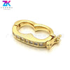 Wholesale Jewelry Retro Style Peanut Copper Electroplated Buckle Jewelry Accessories Connector