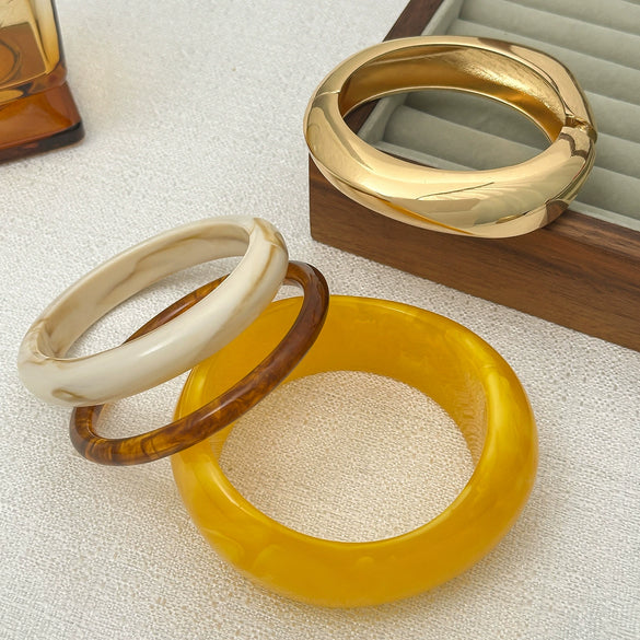 Wholesale Jewelry Retro Style Resin Geometric Handmade Bracelet