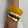 Wholesale Jewelry Retro Style Resin Geometric Handmade Bracelet