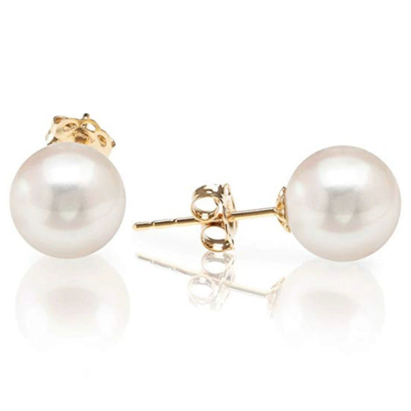 Wholesale Jewelry Retro Style Round 925 Silver And Pearl Earrings With Drop Shape And Electroplating