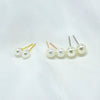 Wholesale Jewelry Retro Style Round 925 Silver And Pearl Earrings With Drop Shape And Electroplating