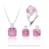 Wholesale Jewelry Retro Style Square 925 Sterling Silver Geometric Electroplated Jewelry Set For Women