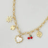 Wholesale Jewelry Retro Style Stainless Steel Animal Fruit Heart Shape Pendant Gold Plated Necklace Diy Accessories