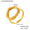 Wholesale Jewelry Retro Style 316L Stainless Steel 18K Gold Plated Ring Earrings