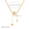 Wholesale Jewelry Retro Style Stainless Steel Plants And Flowers Pattern Gold Plated Necklace Earrings