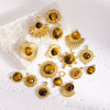 Wholesale Jewelry Retro Style Stainless Steel Tiger Eye Stone Inlay Pendant With Vacuum In Furnace Electroplating