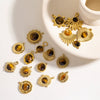 Wholesale Jewelry Retro Style Stainless Steel Tiger Eye Stone Inlay Pendant With Vacuum In Furnace Electroplating