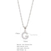 Wholesale Jewelry Retro Style Stainless Steel Water Wave Chain Pendant Necklace With English Letters And Constellation Pattern And Electroplating Design