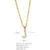 Wholesale Jewelry Retro Style Stainless Steel Water Wave Chain Pendant Necklace With English Letters And Constellation Pattern And Electroplating Design