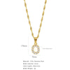 Wholesale Jewelry Retro Style Stainless Steel Water Wave Chain Pendant Necklace With English Letters And Constellation Pattern And Electroplating Design